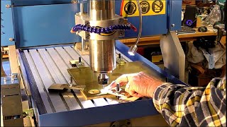 6040 CNC Router Making 125 per hour 3D machining into solid brass plate [upl. by Gotcher583]