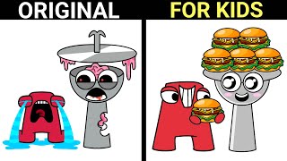 Clukr from Sprunki Incredibox Phase 4 giving Burgers to Alphabet Lore  ft Number Lore ASMR [upl. by Syman]