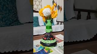 Scrapflowerpot artwork diy besoutofwaste craft homedecor flowerpot homestyling [upl. by Ahsilra664]