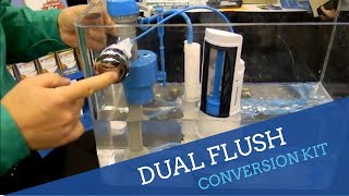 How to upgrade a toilet with a quotDual Flush Converterquot from HydroRight [upl. by Bolling44]