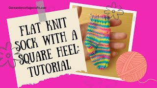 Flat knit socks 2 needle sock tutorial Knit cute mini advent socks Sock knitting pattern [upl. by Dabbs]