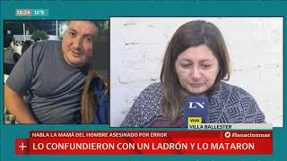 Durísimo testimonio Lo confundieron con un ladrón y lo mataron de un tiro habla su madre [upl. by Franzoni754]