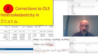 Stata Tutorial Fixing Heteroskedasticity in OLS [upl. by Otcefrep]