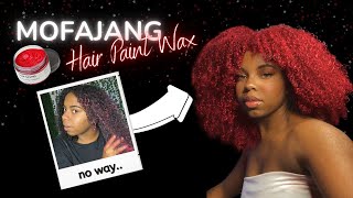 I DYED MY HAIR RED BLACK TO RED  Mofajang Hair Paint Wax [upl. by Sacha]