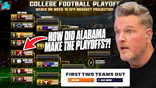 Alabama Sneaks Into The College Football Playoffs Miami amp Ole Miss Left Out  Pat McAfee Show [upl. by Erodroeht298]