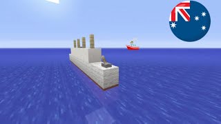 Britannic sinking in Minecraft [upl. by Nnayllas]