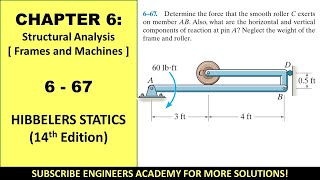 667 Structural Analysis Chapter 6 Frames and Machines  Hibbeler Statics 14th Engineers Academy [upl. by Parks]