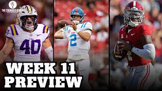 CFP Rankings Reaction  Week 11 CFB Preview [upl. by Rednaxela]