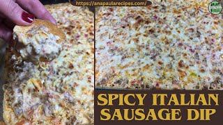 SPICY ITALIAN SAUSAGE DIP RECIPE [upl. by Anilave]