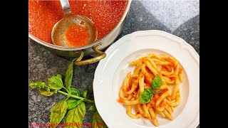 Rossellas Cooking with Nonna  Nonna Angela’s Fresh Sicilian Maccarruna with Tomato Sauce [upl. by Crispa]