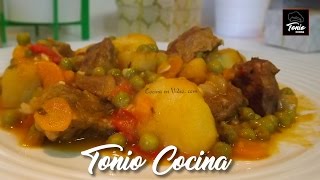 Estofado de Ternera guisada con patatas  Receta tradicional muy fácil de preparar TonioCocina [upl. by Nealy502]