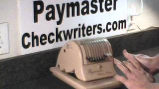 Paymaster CheckWriter Model 800010 [upl. by Anawt]