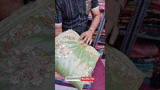 Hand work saree  saree wholesale market in surat [upl. by Salohci638]