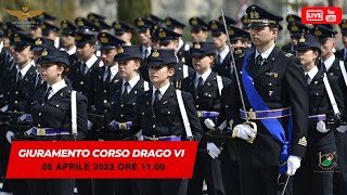 Cerimonia di Giuramento e Battesimo del Corso Drago VI dell’Accademia Aeronautica [upl. by Aitak]