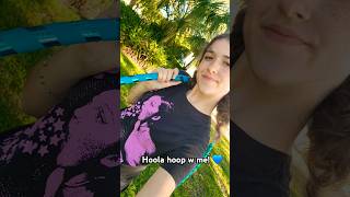 I got a new hoola hoop guys 💙 hoolahoop fun outside exercise blue itssmemes activitiy [upl. by Hazrit]