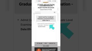 ALERTSSC CGL 2024 Northern Region candidates  Admit Cards released for these dates ssccgl2024 [upl. by Allveta]