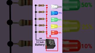 12V Battery Charging Level Indicator Circuit shorts viral diy [upl. by Pinette]