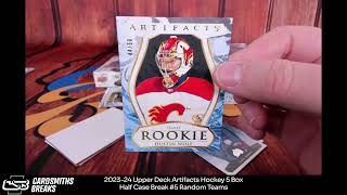 202324 Upper Deck Artifacts Hockey 5 Box Half Case Break 5 [upl. by Hazlett494]