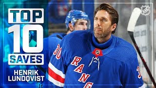 Top 10 Henrik Lundqvist saves from 201819 [upl. by Shimkus]