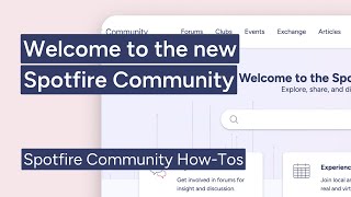 Top 5 features of the Spotfire Community [upl. by Beryl]