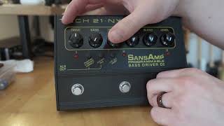 Tech 21 SansAmp Programmable Bass Driver DI  Review and Demo [upl. by Sane966]