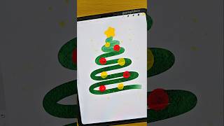 Easy Christmas Tree 🎄procreate shorts art digitalart [upl. by Claudine]