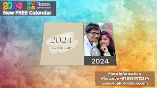 Picasso dg photo album amazing wedding calendar 2024 album design template FREE Download [upl. by Oika]