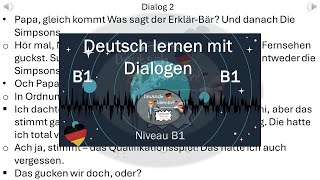 Dialoge B1  Deutsch lernen durch Hören  10 [upl. by Veronike]