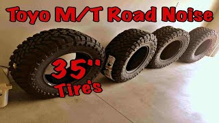 Toyo MT Road Noise Test 35x1250r18 [upl. by Ciprian4]