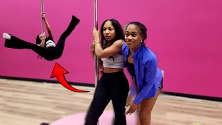 I LEARNED HOW TO POLE DANCE FROM A PRO [upl. by Eimmit]