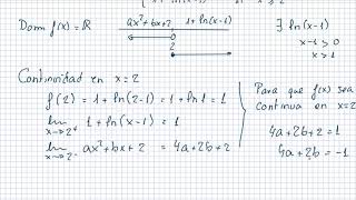 Continuidad y Derivabilidad de una función definida a trozos con dos parámetros [upl. by Chak557]