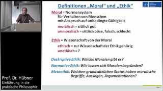 Praktische Philosophie 1a Ethik und Moral  Begriffsklärungen [upl. by Ahsoet247]