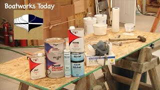 Rebuilding A Foam Cored Rudder Part 5 Applying Pettit Protect Barrier Coat [upl. by Amend]