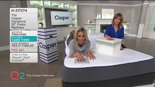 The Casper signature 10quot inch foam mattress full presentation on QVC2 June 17th 2018 [upl. by Davina829]