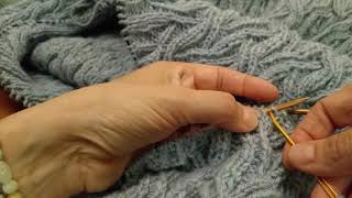 Invisible shoulder seam in knit and purl  grafting for Koivu [upl. by Nasah]