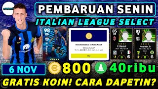 PEMBARUAN SENIN 6 NOVEMBER HADIAH 500 KOIN GRATIS EPIC AC MILAN F BARESI EFOOTBALL 2024 MOBILE [upl. by Fennie462]