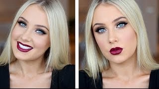 Doll Eyes with Dark Plum Lips Tutorial [upl. by Haila]