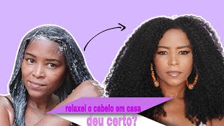 Relaxando o cabelo em casa  vídeo atualizado  PARTE 1 [upl. by Aicirpac]