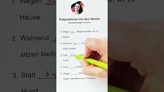 Präpositionen im Genitiv 🧐🇩🇪 Kennst du alle Präpositionen deutsch german learngerman germany [upl. by Bonine]