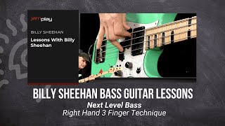 Billy Sheehan Guitar Lesson  Right Hand 3 Finger Technique  JamPlay  TrueFireTV [upl. by Plate34]