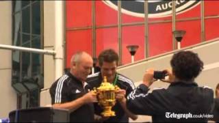 Rugby World Cup 2011 New Zealand All Blacks parade Webb Ellis Cup in Auckland [upl. by Ardnael]