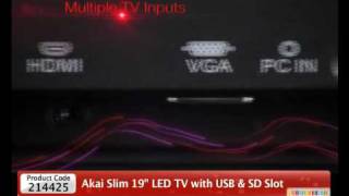 HomeShop18  Akai Slim 19 LED TV with USB amp SD Slot9999 [upl. by Allwein]