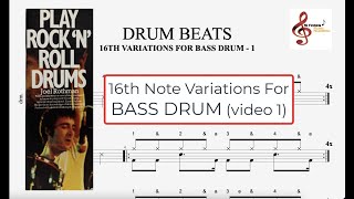 Sixteenth Note Variations For Bass Drum  video 1  Developing Bass Drum Control [upl. by Bela]