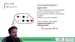 Matematik 2 Lösa ekvationssystem med substitutionsmetoden [upl. by Jyoti]