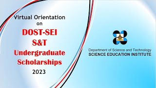 ORIENTATION ON SCHOLARSHIP GUIDELINES AND POLICIES FOR 2023 UNDERGRADUATE SCHOLARSHIP QUALIFIERS [upl. by Mimi]