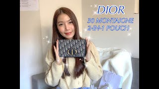 รีวิวกระเป๋า DIOR  30 MONTAIGNE 2IN1 POUCH [upl. by Nyladnewg604]