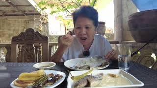 PAKSIW NA TILAPIA NAMAN WITH PRITONG TALONG AT PANGHIMAGAS NA SABA [upl. by Edwards]