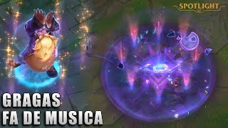 Gragas Fã de Música  Skin Spotlight PREVIA [upl. by Farmann]