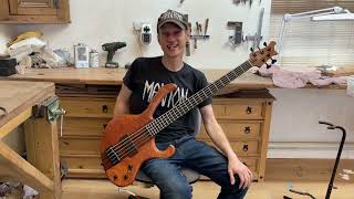 Manton Customs Ascendant 5 string Bass Guitar Demo [upl. by Orvan]