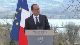 Hollande à Izieu quotLa barbarie n’a pas d’âge pas de couleur pas de limitequot [upl. by Resor]